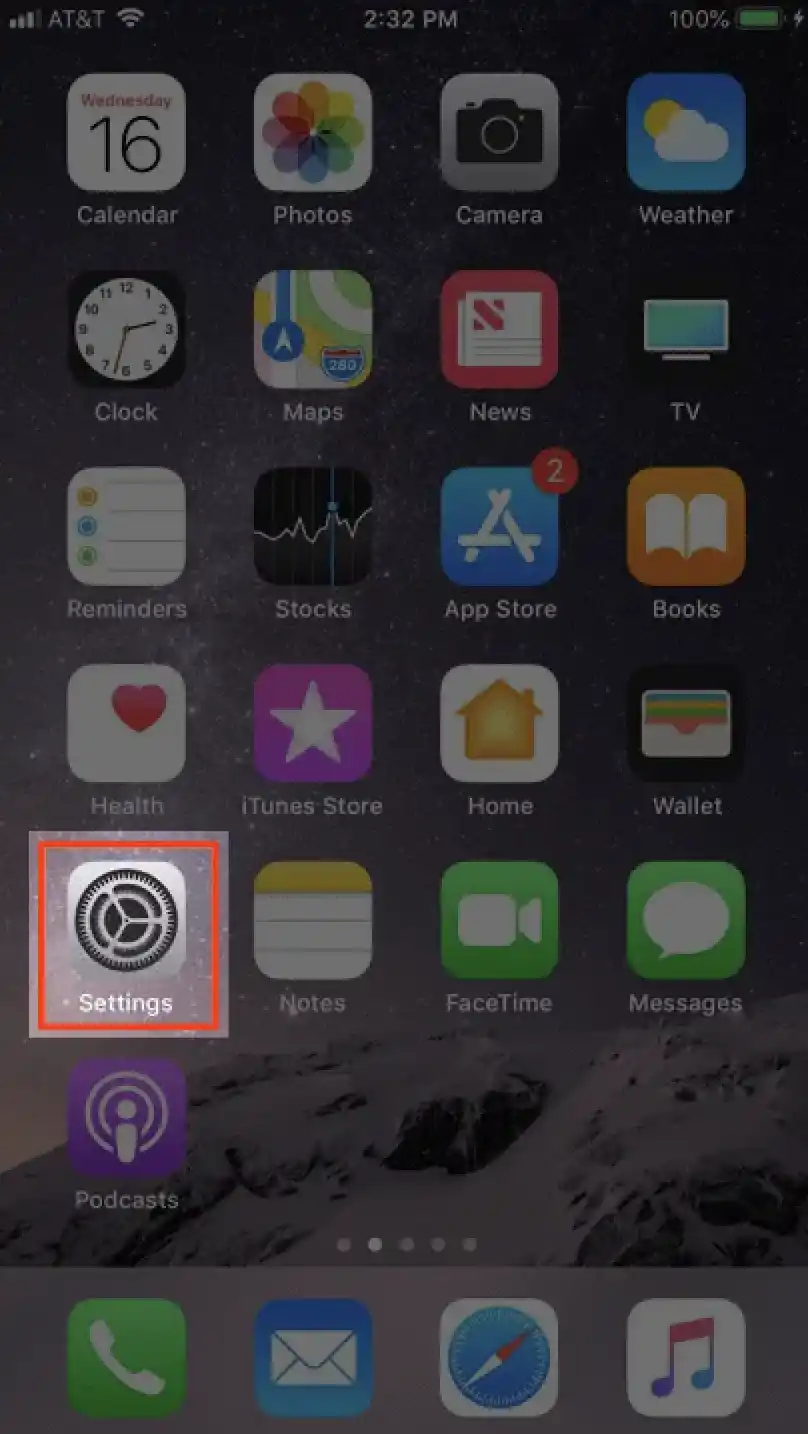 iOS setting