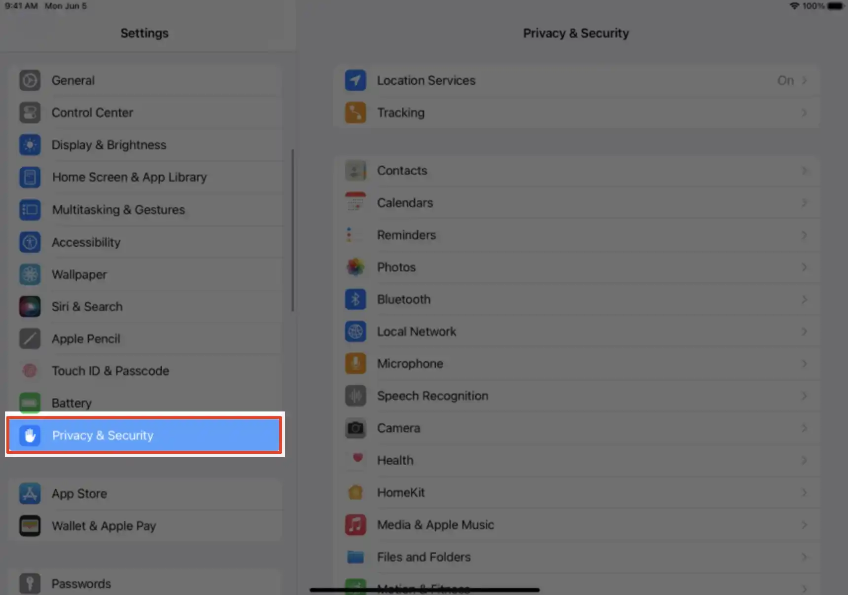 ipad privacy & security